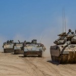 tanks patrol gaza border